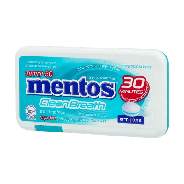 Mentos sugar-free refreshing mint candy.