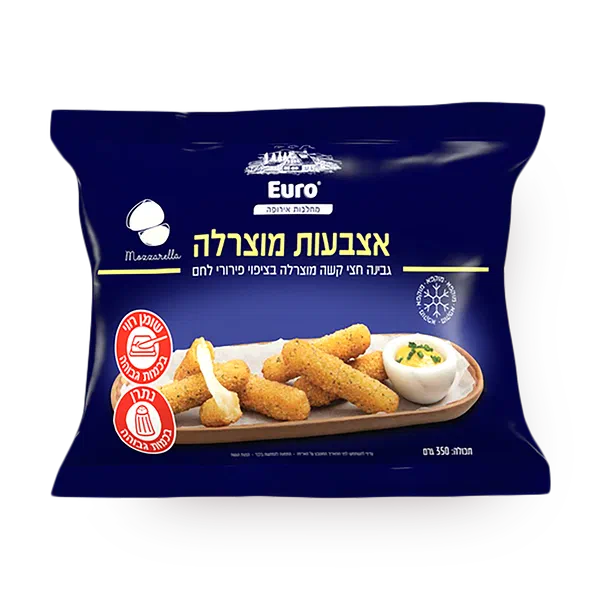יורו צי׳ז אצבעות מוצרלה בציפוי פירורי לחם
