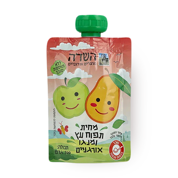 סקוויז תפוח עץ ומנגו אורגניים