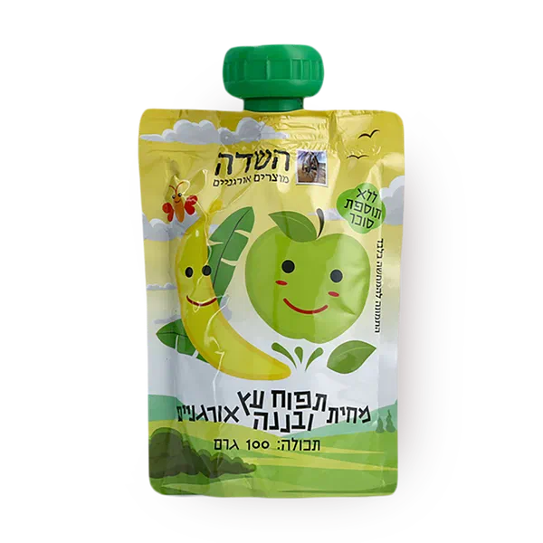 מחית תפוח עץ  בננה אורגני