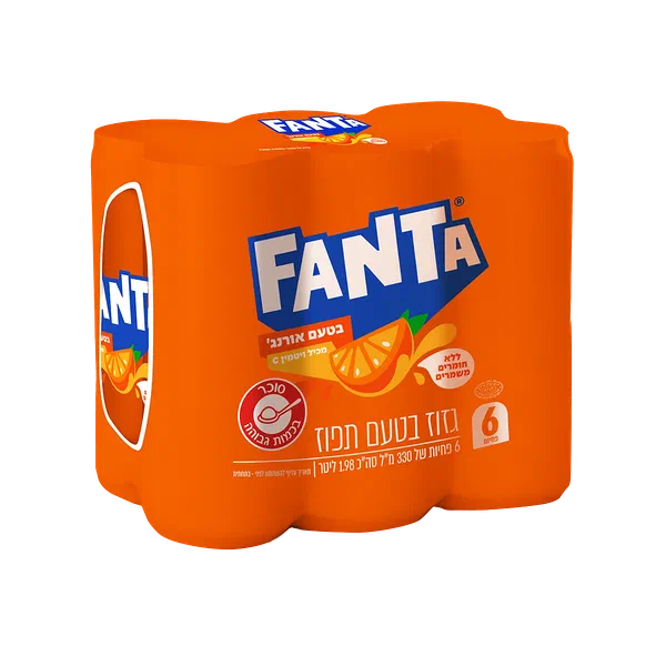 פאנטה אורנג׳ טעם תפוז מארז פחיות