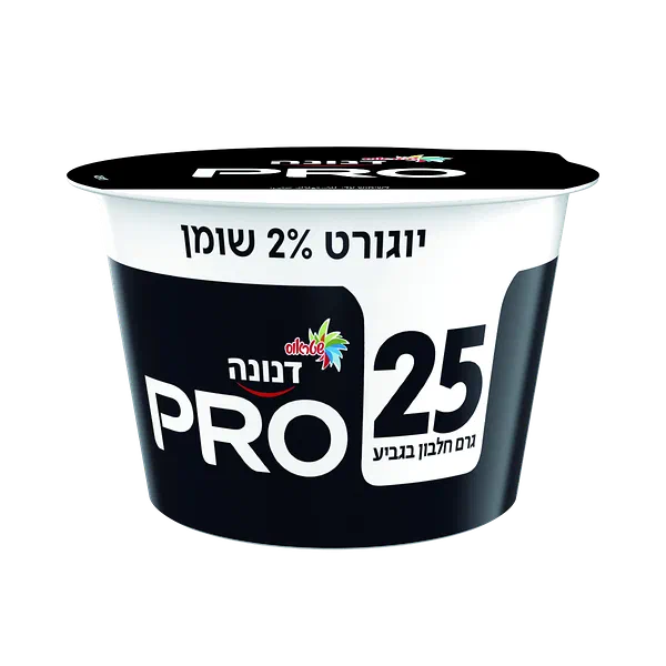 דנונה פרו לבן 25 גרם חלבון 2% שומן