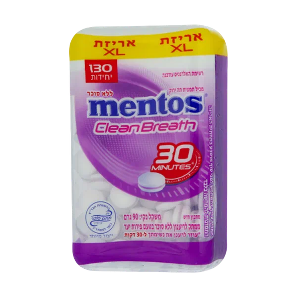 Mentos Sugar-Free Breath Freshening Candy with Berry Flavour.