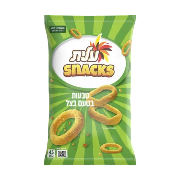 עלית חטיף טבעות בטעם בצל