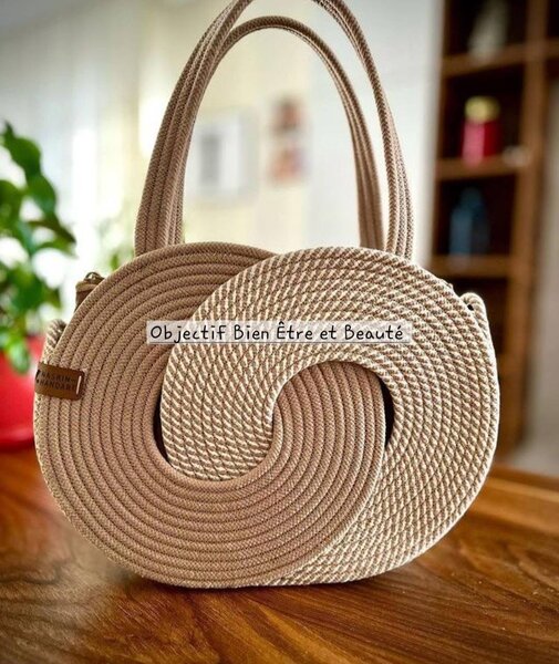 Sac à main en corde tressée