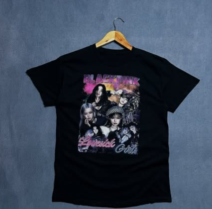 Black pink love sick girls kpop graphic t shirt size: M