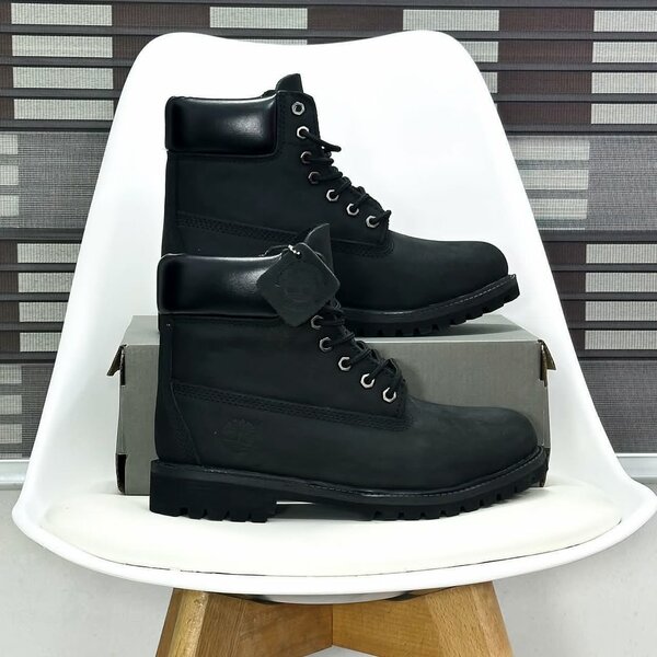 Bottes en cuir robustes homme