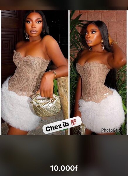 Robe bustier élégante femme