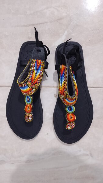 Sandales Bohème Perles Colorées