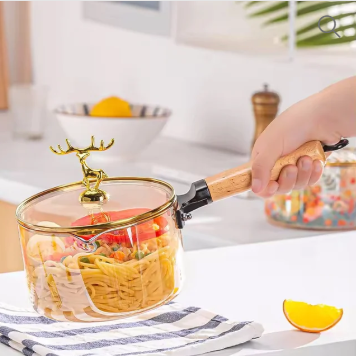 Heat Resistant wear resistance Soup Glass Pot soup stock pot for induction cooker