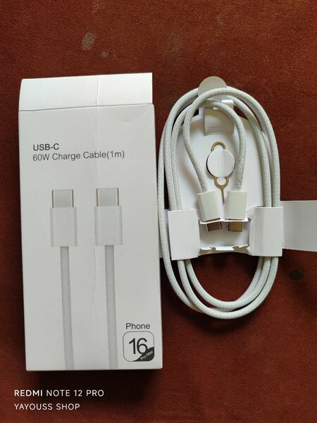 Câble USB-C 60W 1m pour Phone