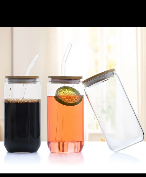 Bouteilles en verre avec couvercle bambou