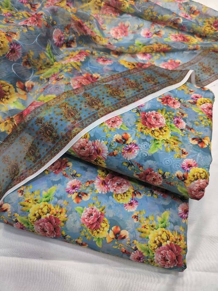 Printed lawn suit