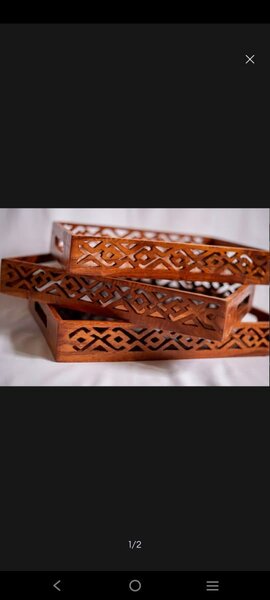 Tray set wooden