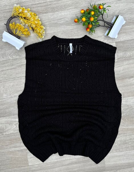 Gilet sans manches noir élégant