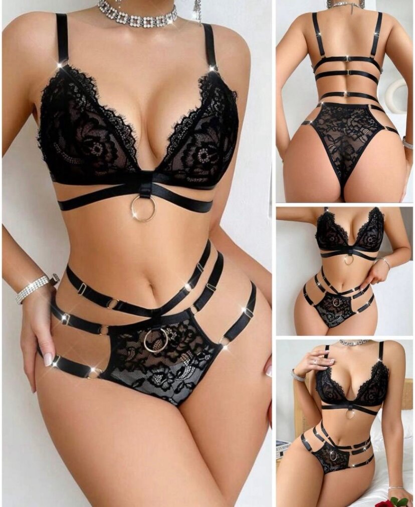 Ensemble lingerie sexy noir
