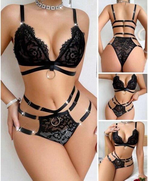 Ensemble lingerie sexy noir