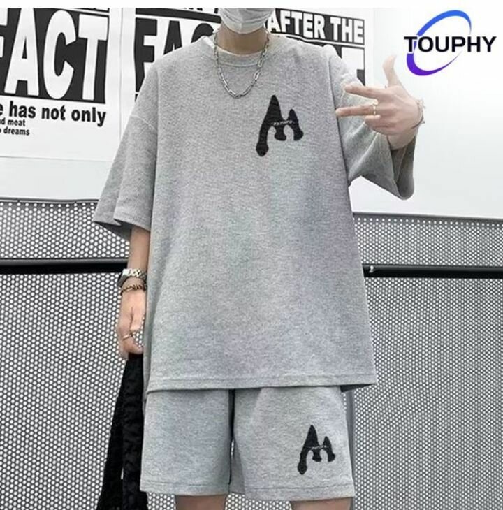 Ensemble de sport gris unisexe