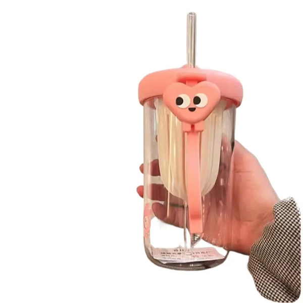 Glass drinking bottle