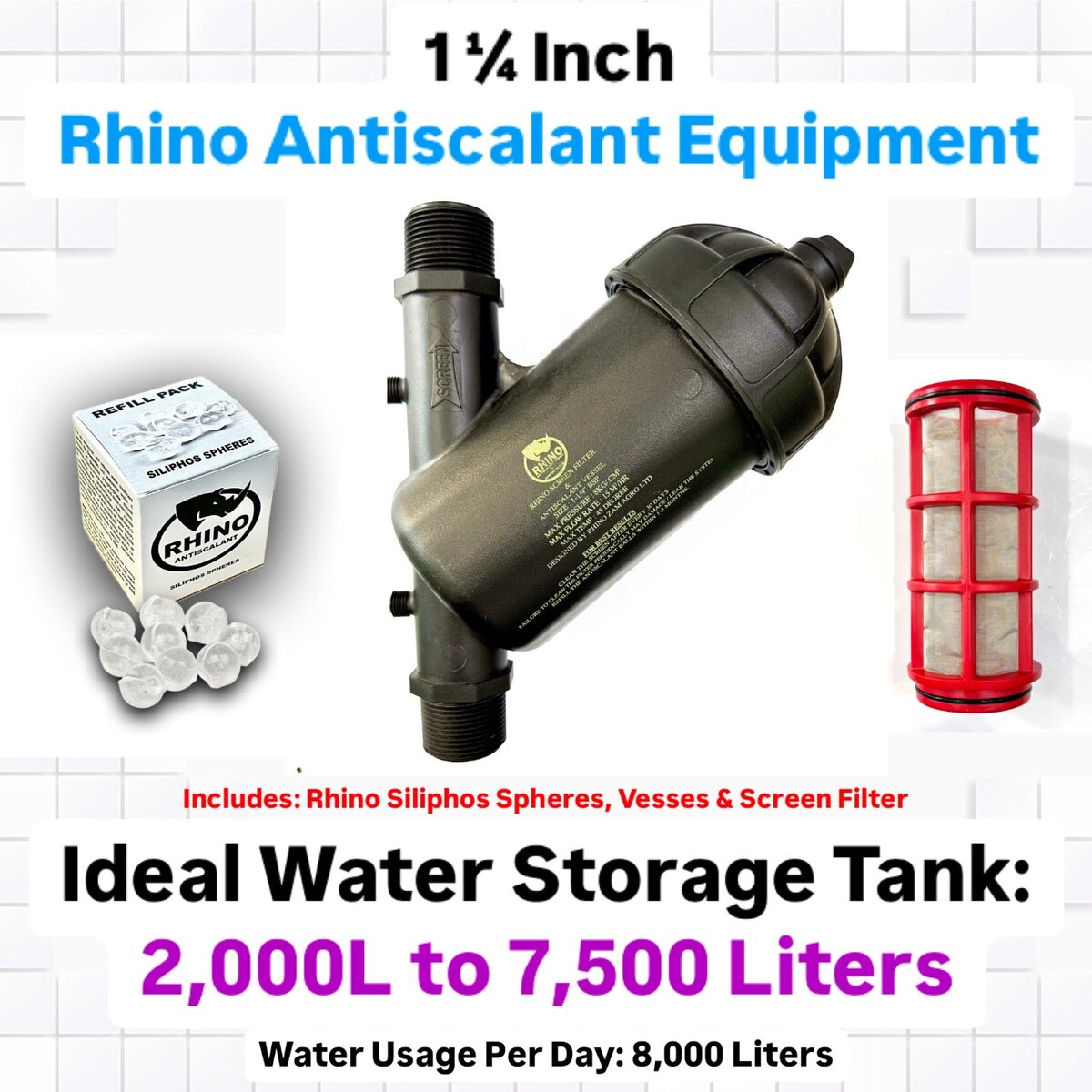 1 1/4 Inch Rhino Antiscalant Equipment
