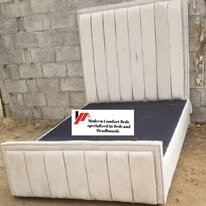 custom made bed with a high base