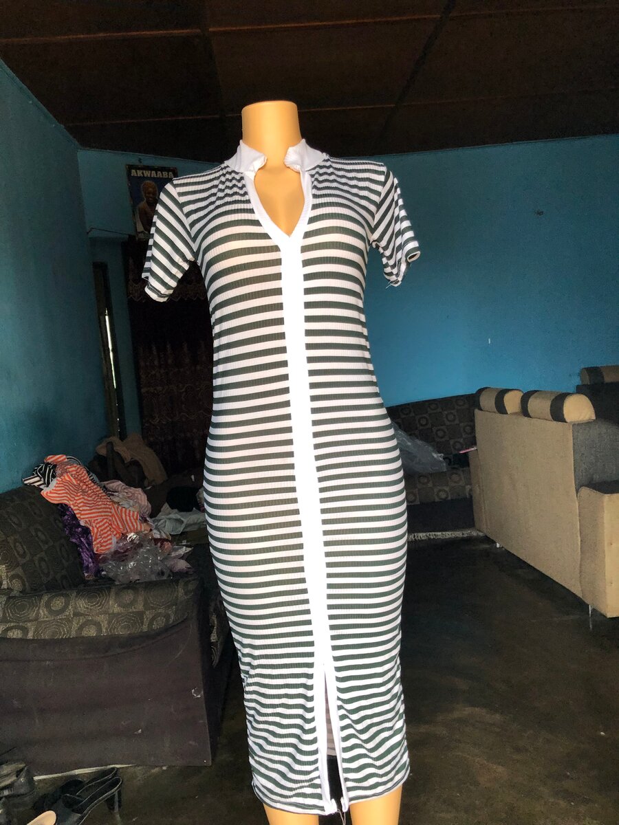 Robe rayée élégante