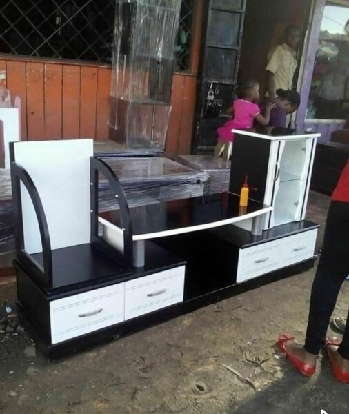 Meuble TV moderne noir et blanc