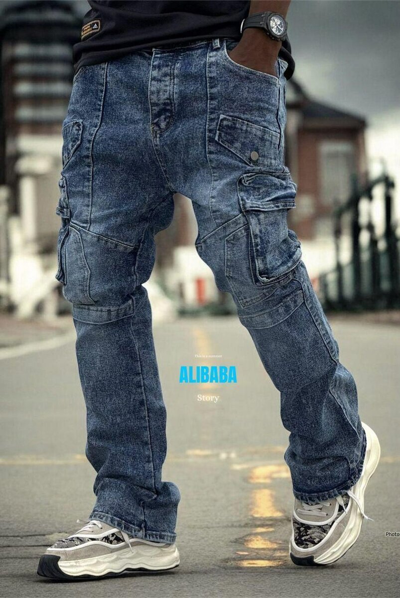 Jeans Cargo Homme Streetwear