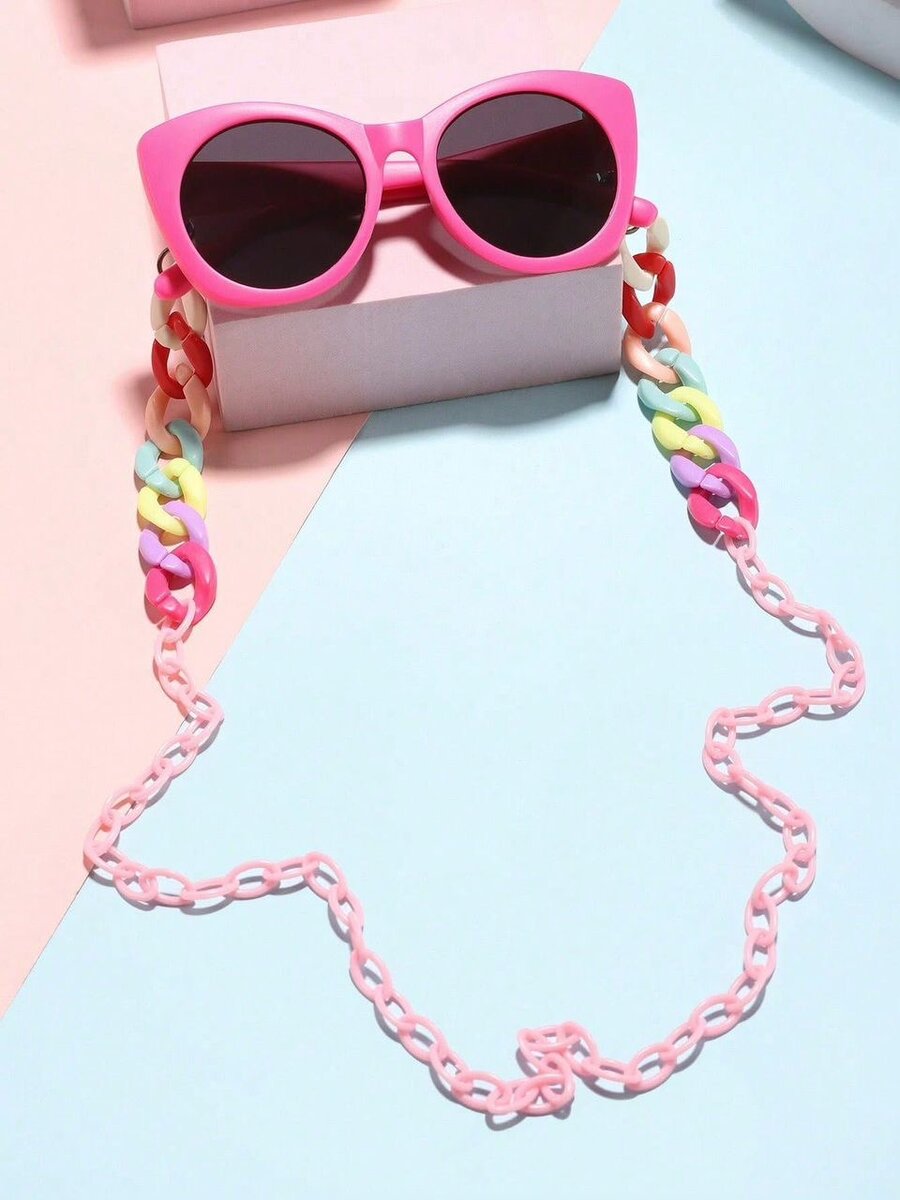 Lunettes de soleil chaîne rose