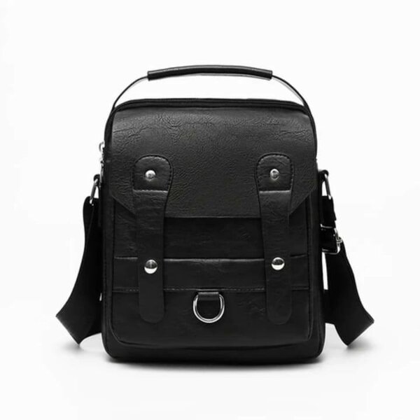 Sac à bandoulière en cuir noir