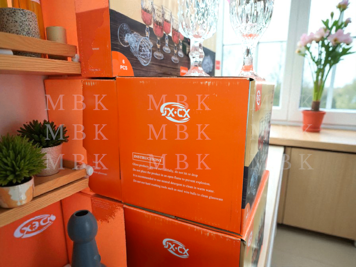 Verres à vin en cristal 6 pièces