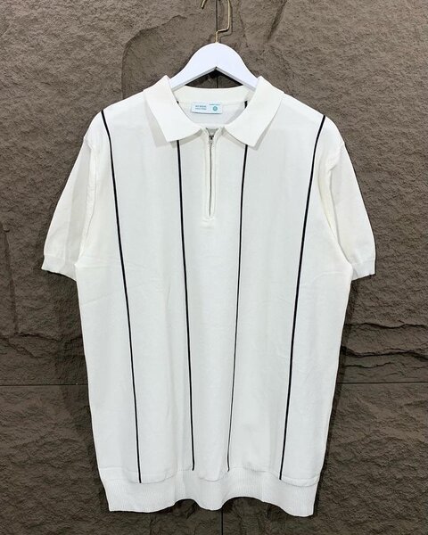 Polo en maille à rayures