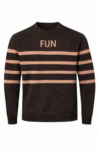 Pull noir rayé FUN