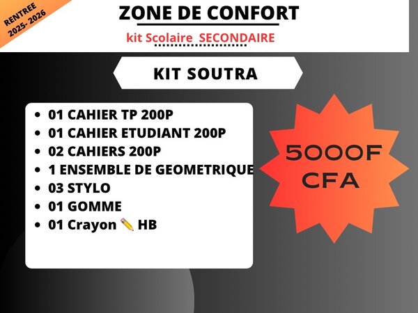 Kit Scolaire Secondaire Soutra