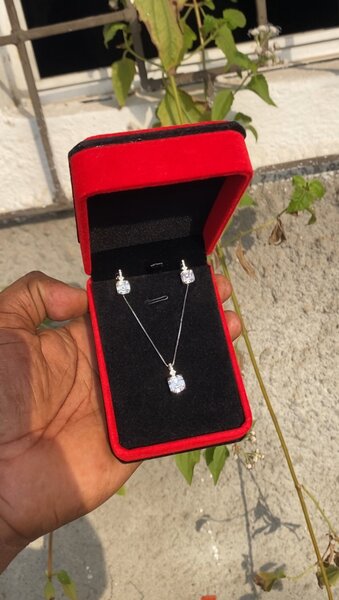 Ensemble en argent blanc importé