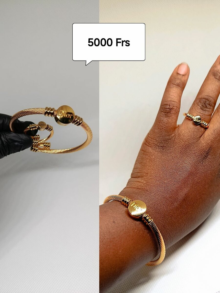 Bracelet en acier inoxydable doré