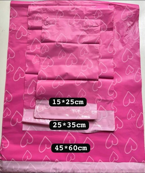 Polymailers pink heart 25*35cm