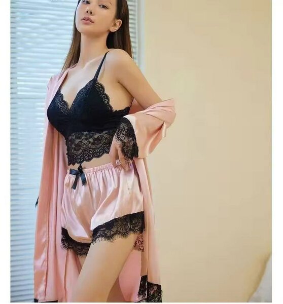 Ensemble Lingerie Satin Dentelle