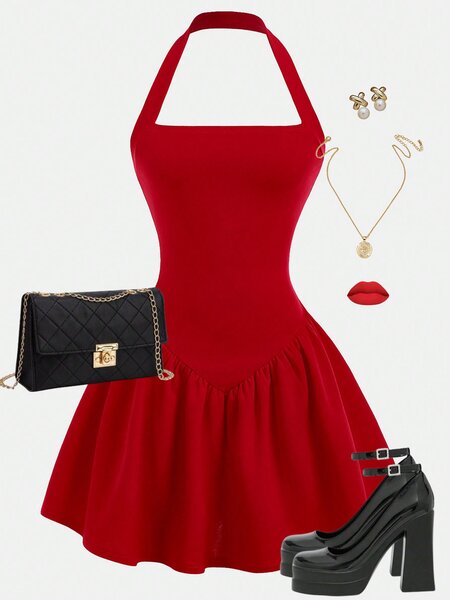 Robe rouge élégante