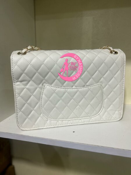 Women's handbag is white