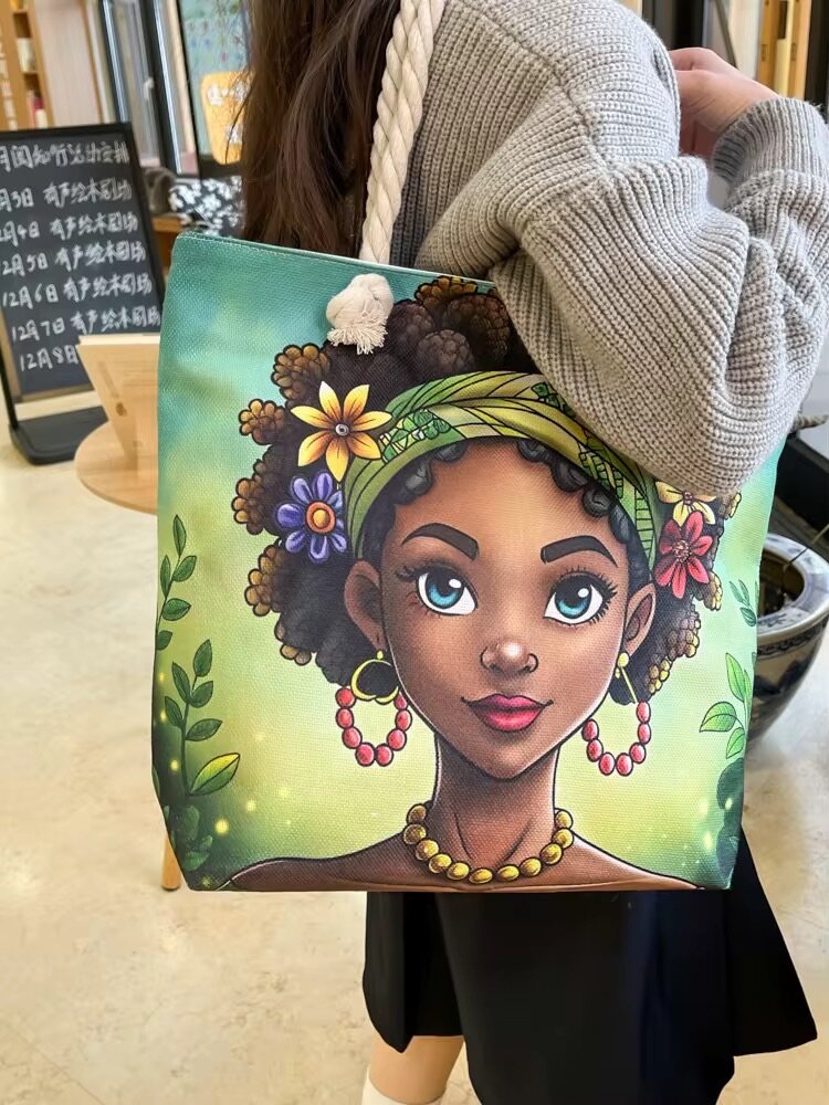 Sac cabas imprimé bohème