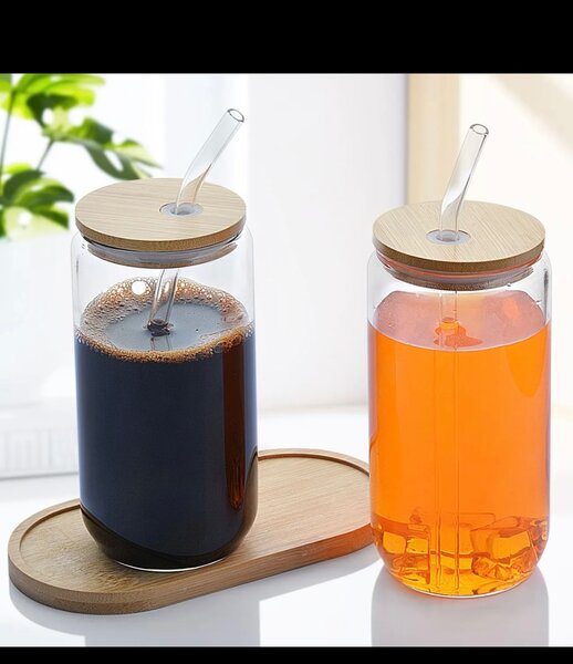 Bouteilles en verre avec couvercle bambou