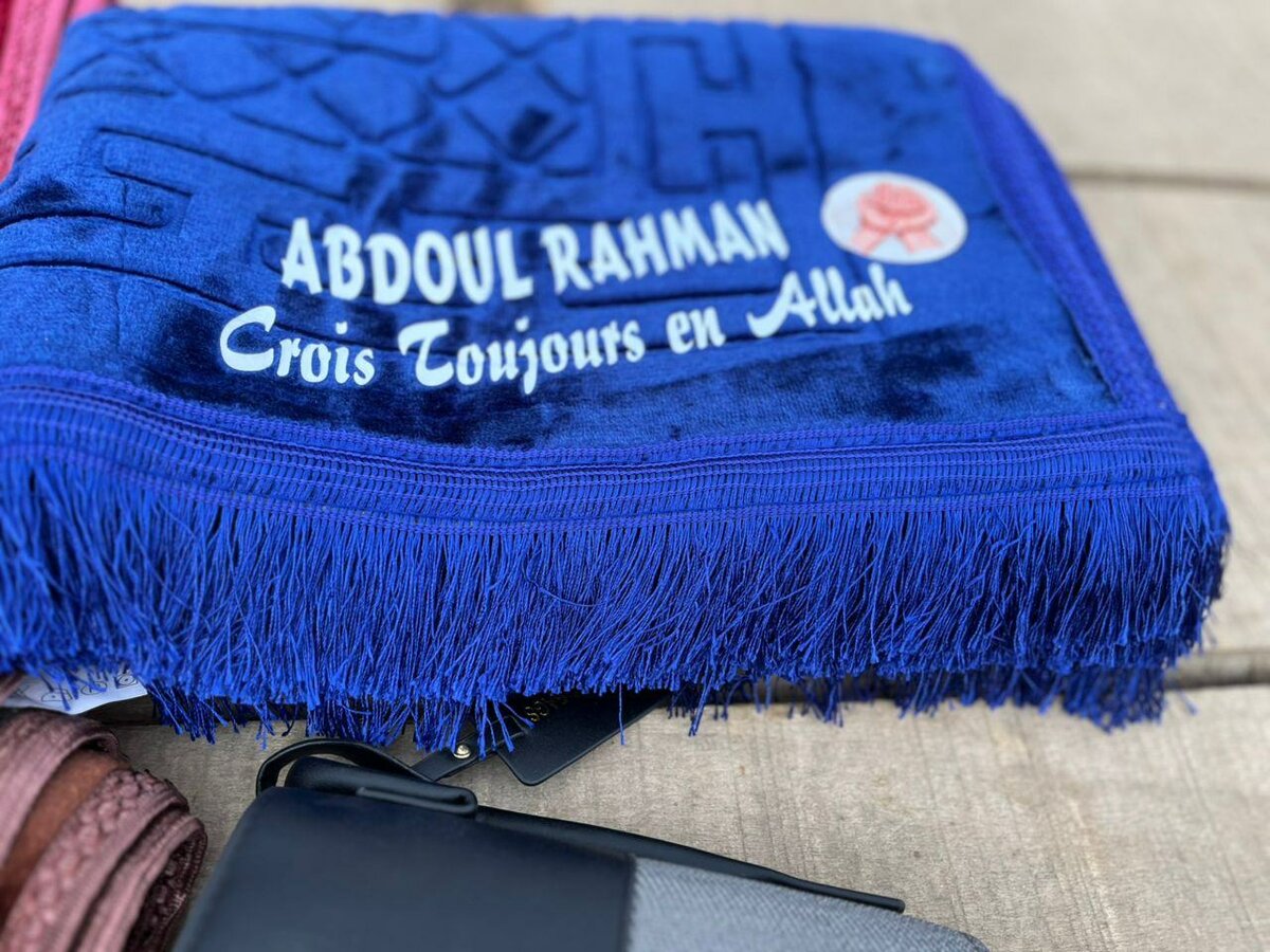 Tapis de prière personnalisé