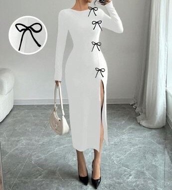 Robe Élégante avec Nœuds