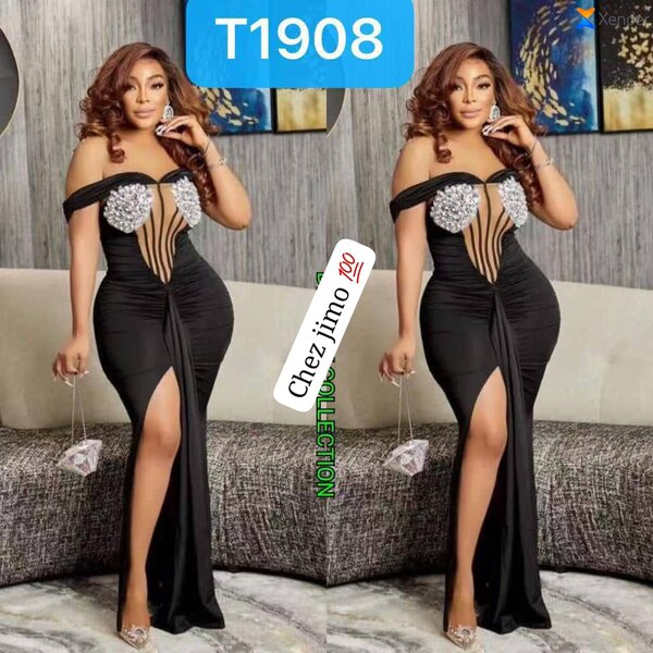 Élégante robe de soirée noire