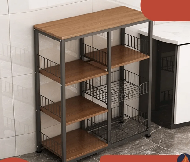 Kitchen Rack Floor Multi-Layer Household Oven Rack