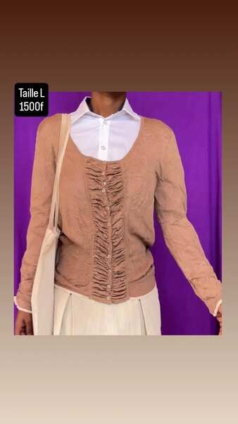 Cardigan élégant marron