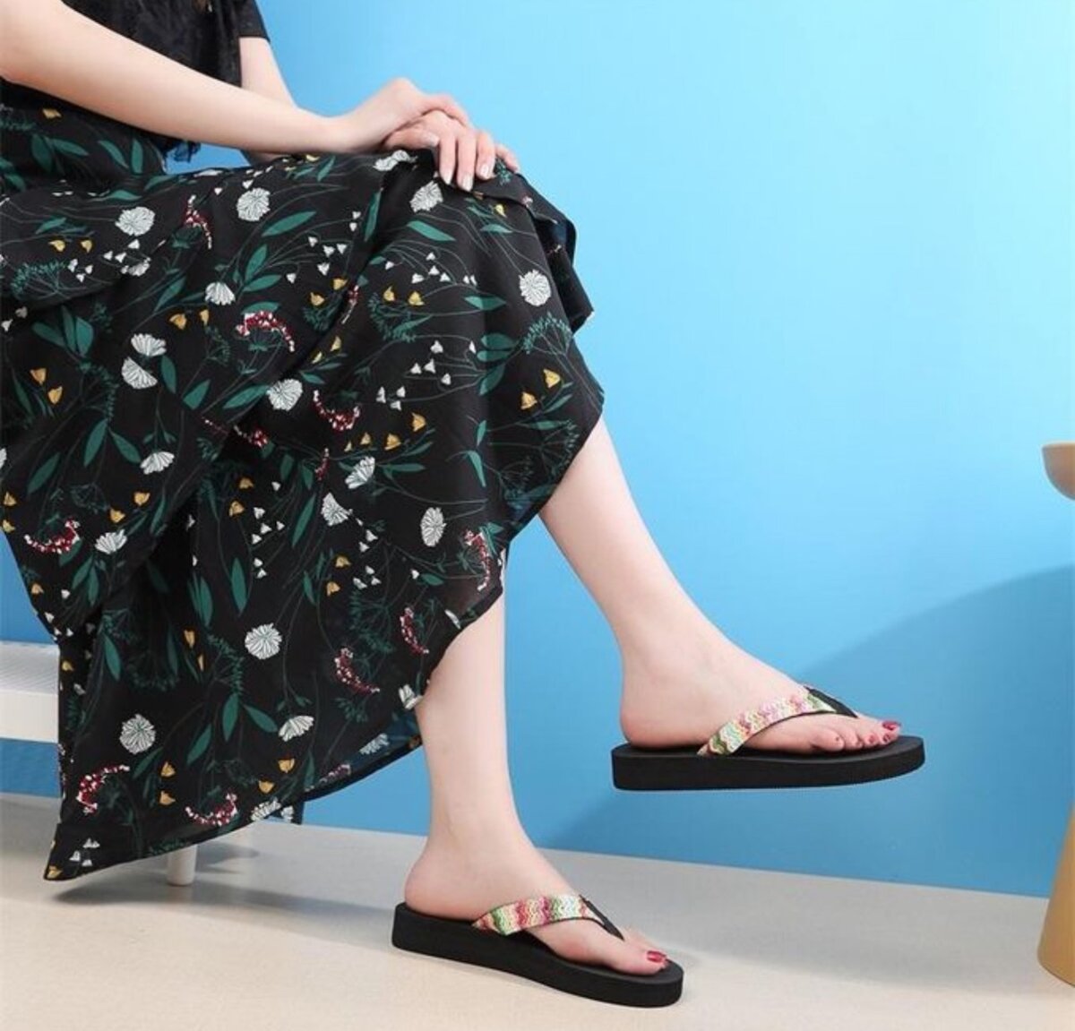 women slippers fashion lady sandals imitation straw weaving