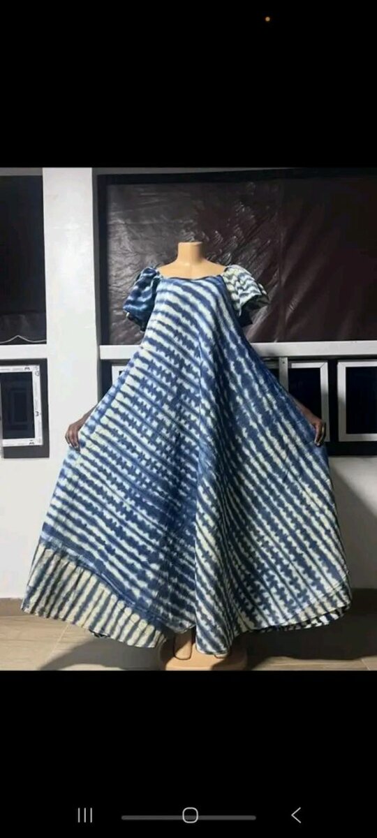 Robe longue bohème bleue