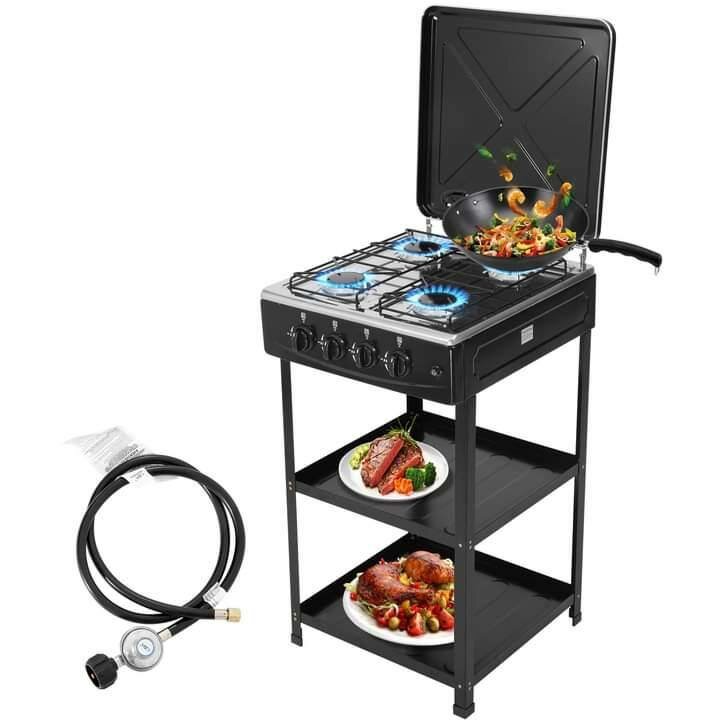 Stove 4 Burner Propane Burner with Support Leg Stand